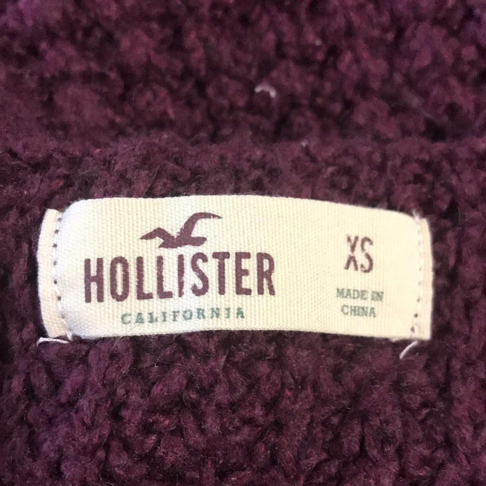 Hollister burgundy chunky knit sweater - Picture 4 of 4